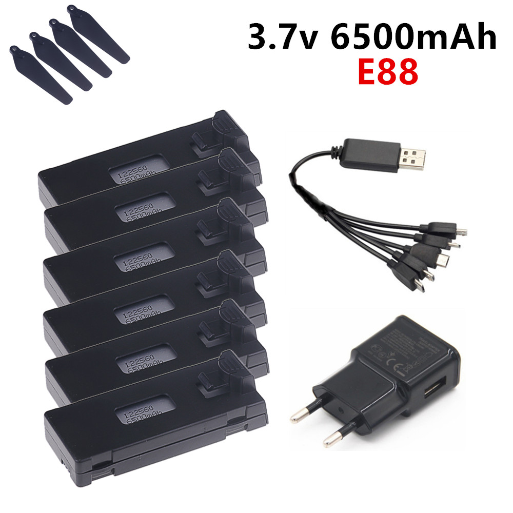 Drone Rc E88 Pro - 3.7V 6500mAh Lipo Battery For E88