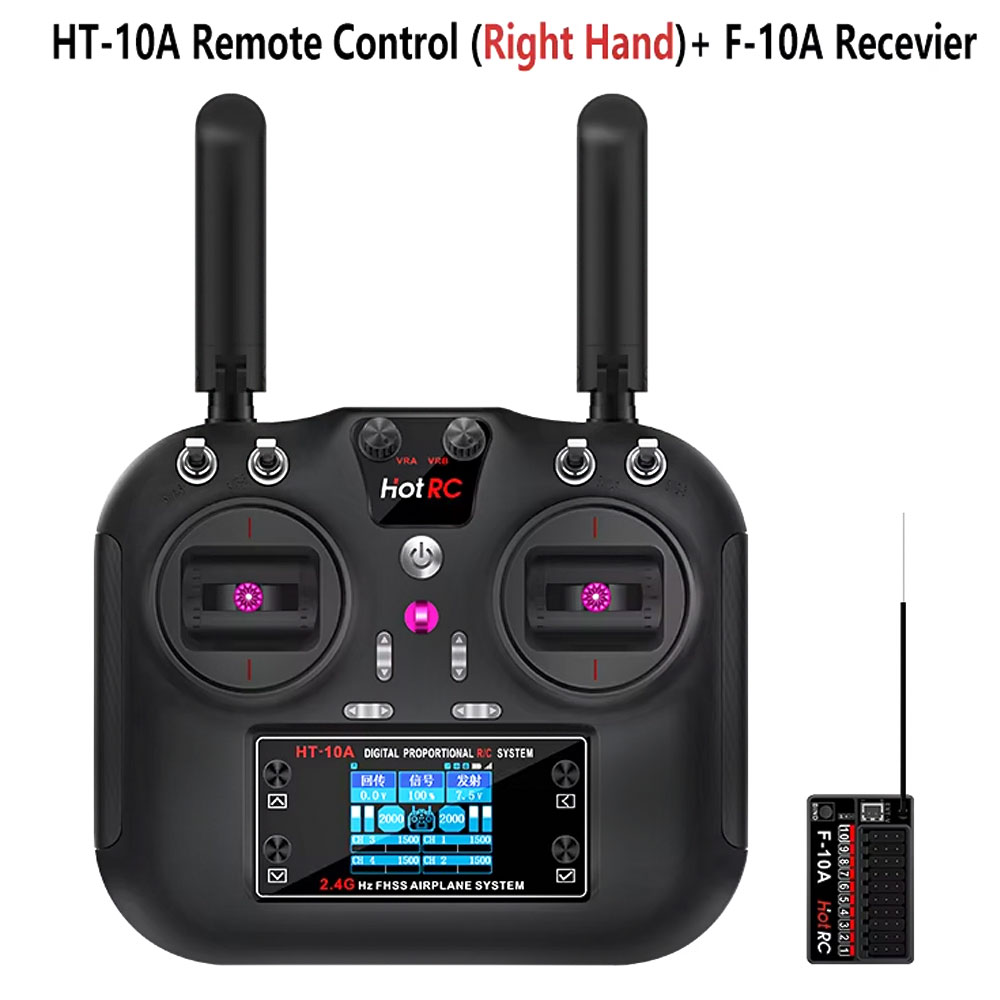Drone Rc Transmitter And Receiver - Hotrc HT-10A 2.4G 10CH Transmitter F10A