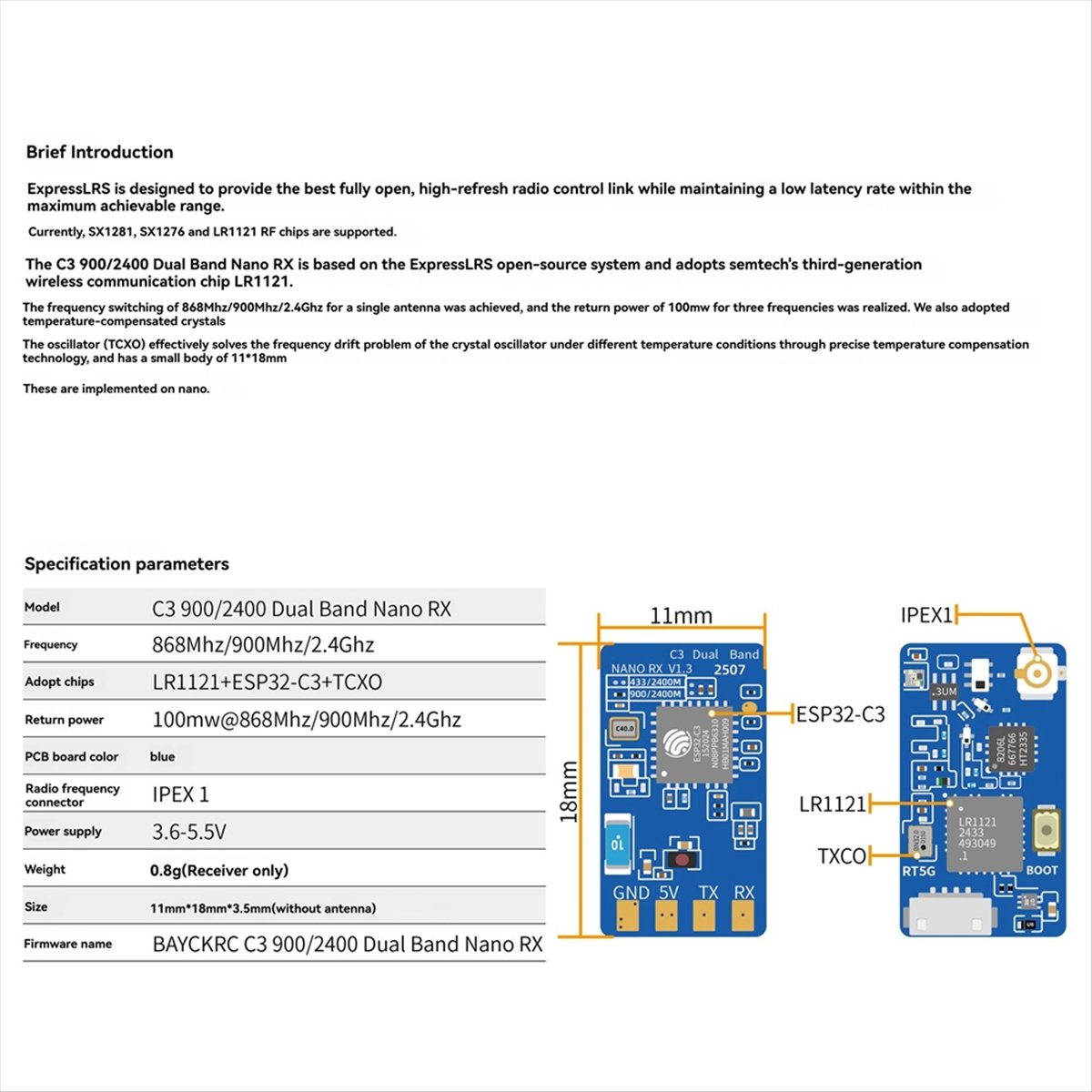 Drone Rc Frequency - Hot Sale ELRS Dual Band Nano
