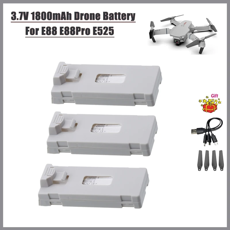 Drone Rc E99 K3 - E88 Drone Battery 3.7V 1800mah Original