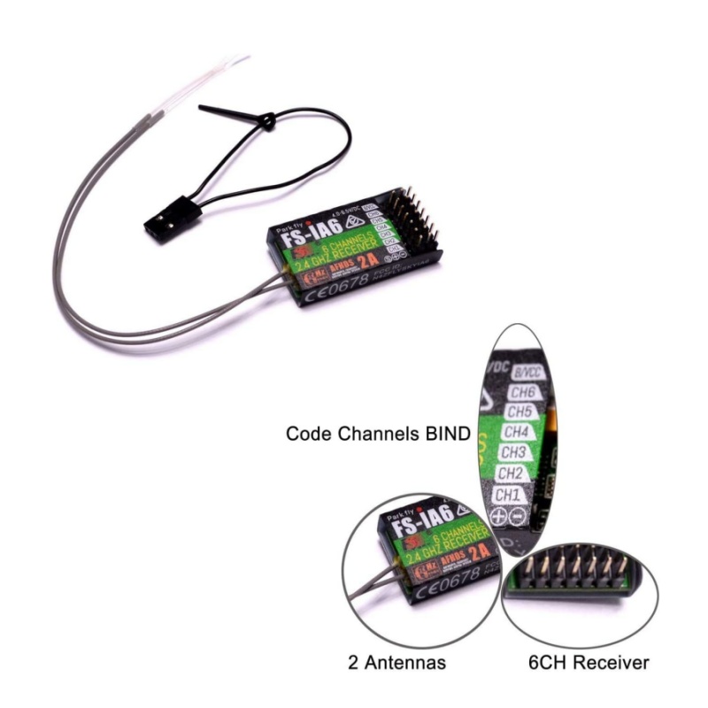 Flysky FS-IA6 Receiver 6CH Dua - đánh giá và giá Drone Rc Battery