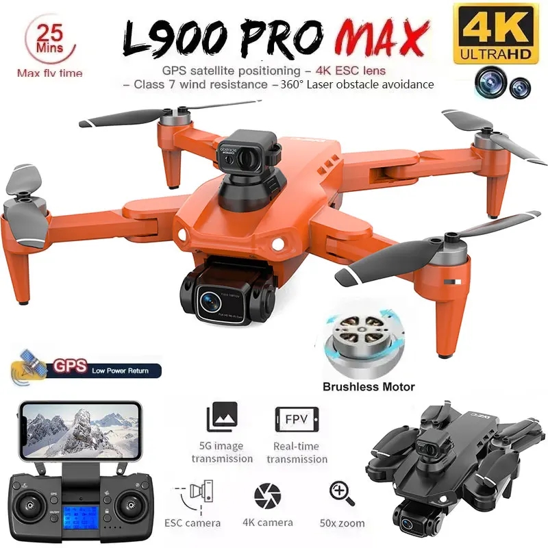 L900 Pro MAX GPS Drone 4K Prof - đánh giá và giá Drone App Rc Fpv
