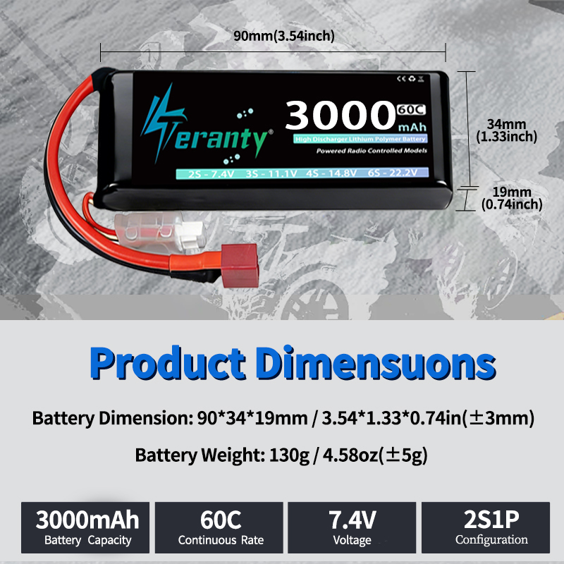 TERANTY 2S 3000mAh Lipo Batter - đánh giá và giá Drone Rc Link