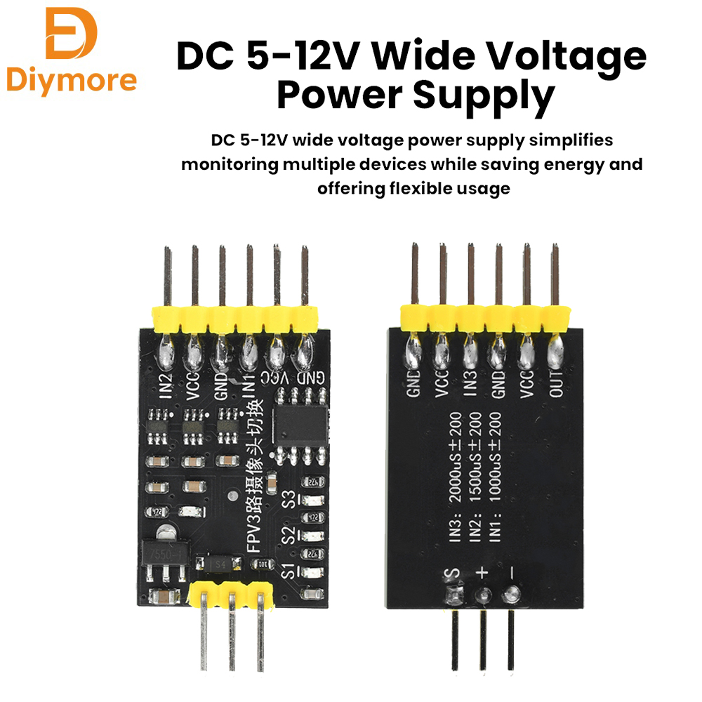 DC5-12V 3-Channel Video Switch - đánh giá và giá Drone Switch Rc
