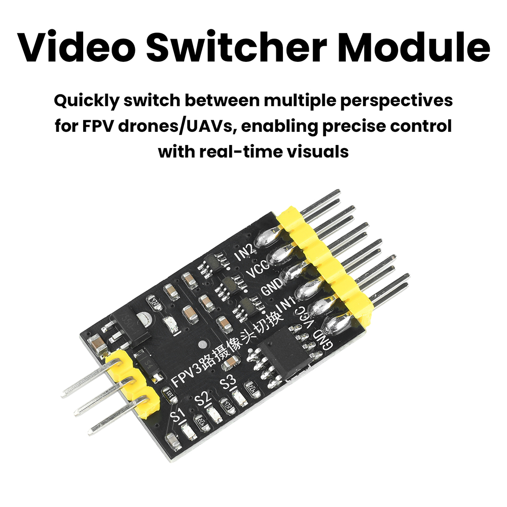 DC5-12V 3-Channel Video Switch - đánh giá và giá Drone Switch Rc