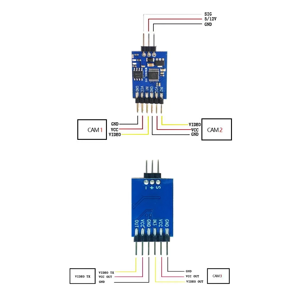 5.8G 3 Channel Video Switcher  - đánh giá và giá Drone Rc Battery