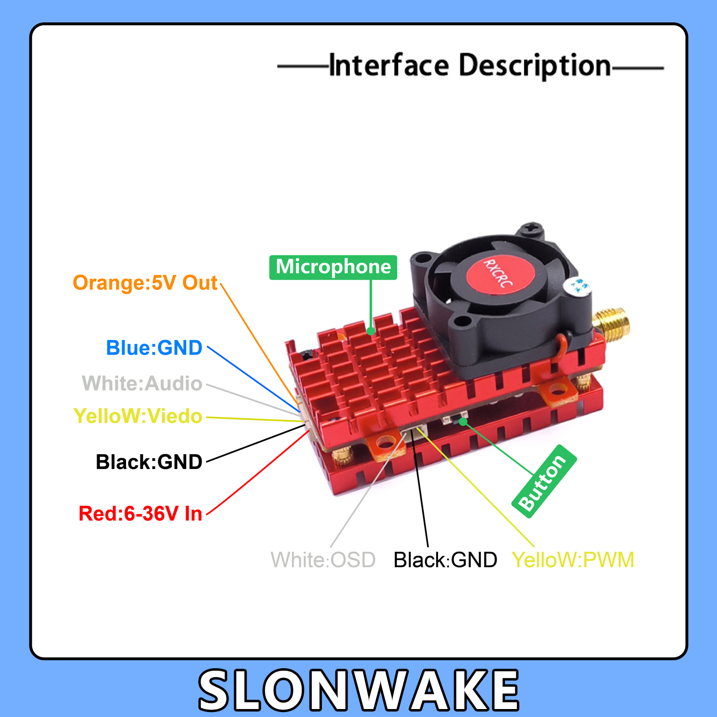SLONWAKE 5.8G 2W VTX FPV 1800T - đánh giá và giá Drone Rc With Camera