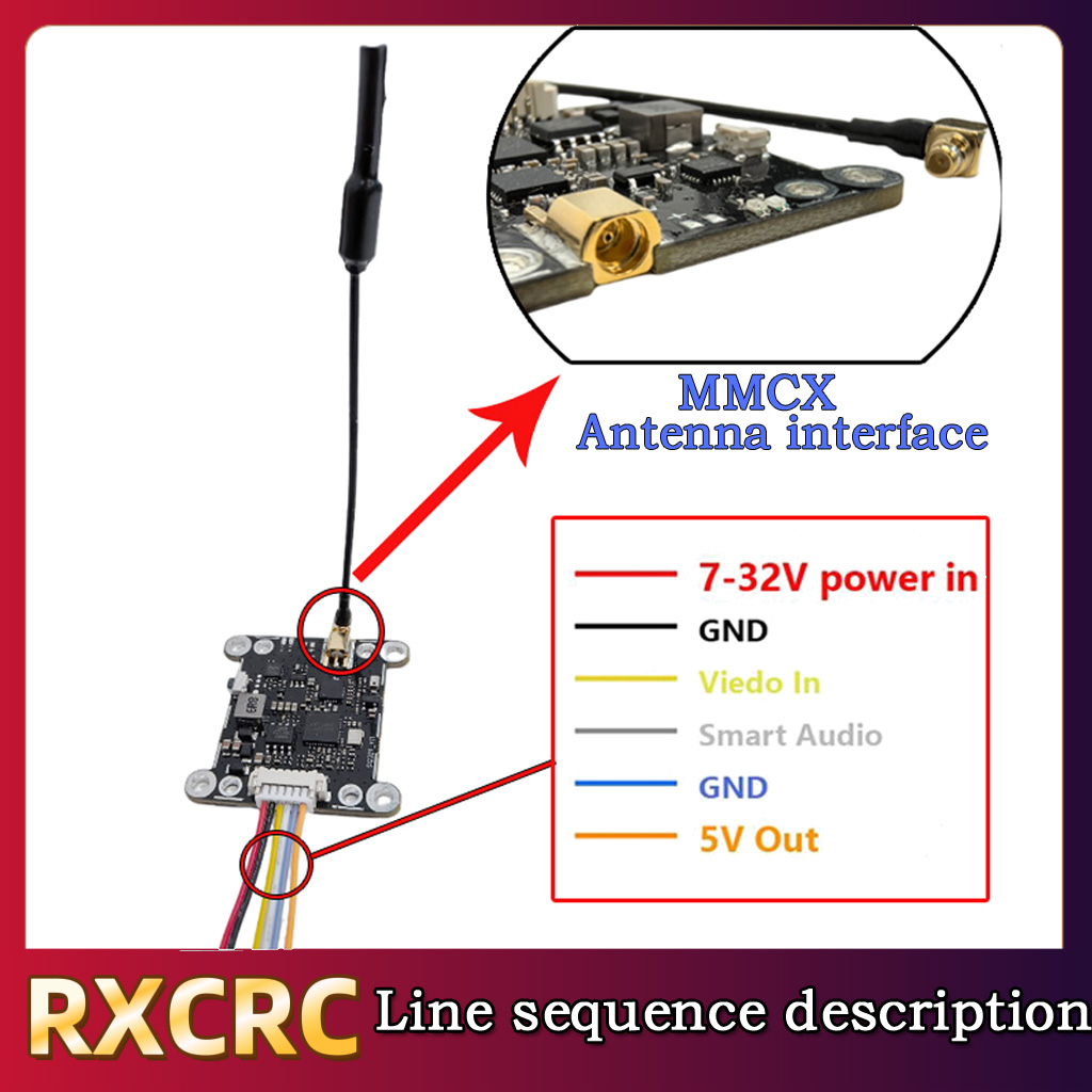 RXCRC 5.8G Module 48CH 1.6W VT - đánh giá và giá Drone Rc Transmitter And Receiver