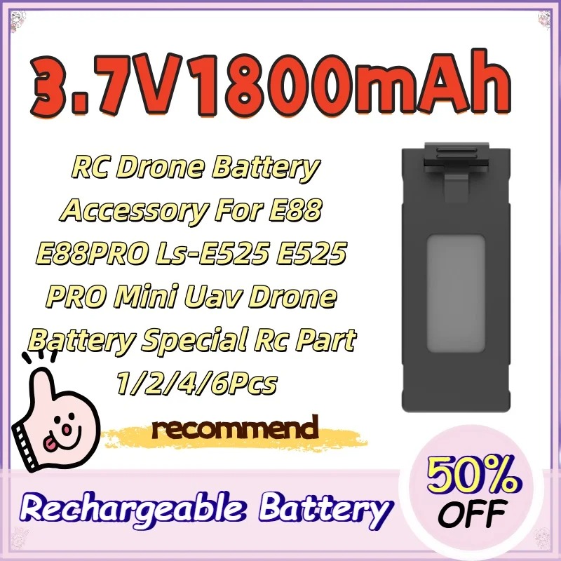 3.7V 1800mAh RC Drone Battery  - đánh giá và giá Drone Rc E88 Pro