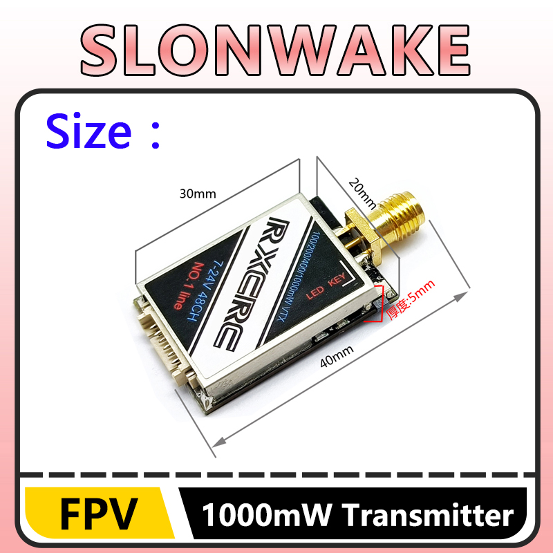 SLONWAKE  5.8G 48CH 1W VTX 100 - đánh giá và giá Drone Rc Transmitter And Receiver