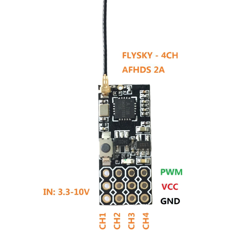 Flysky FS2A Mini Receiver 4CH  - đánh giá và giá Drone Rc Battery