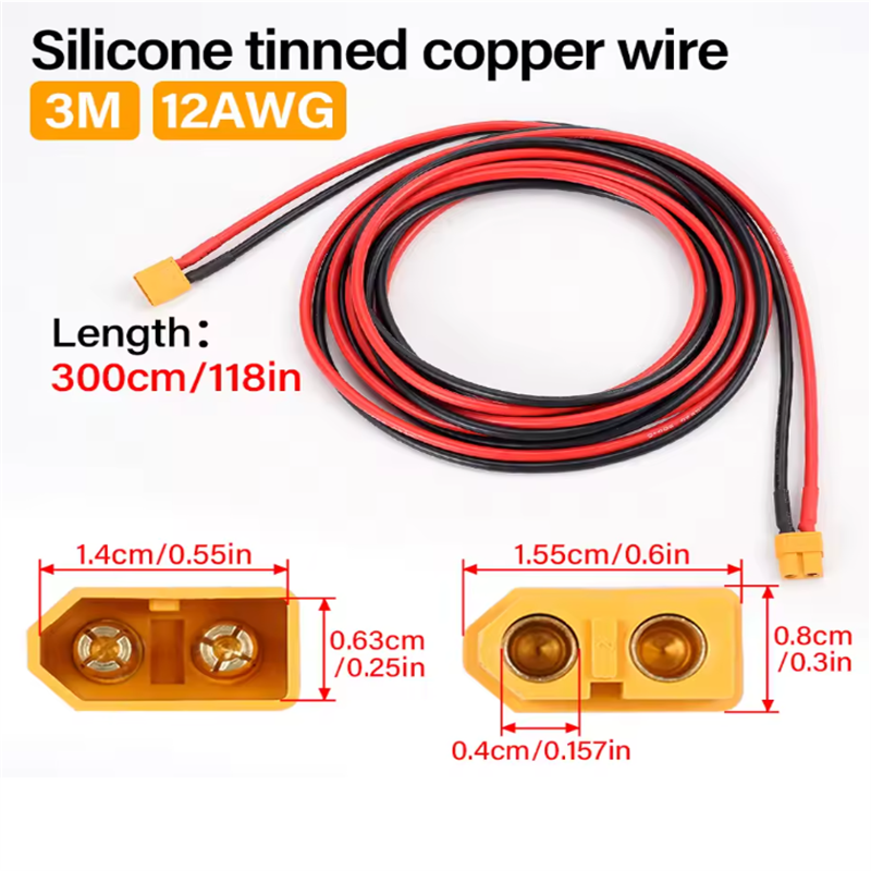 12AWG XT60 Male Female Convers - đánh giá và giá Drone Rc Link