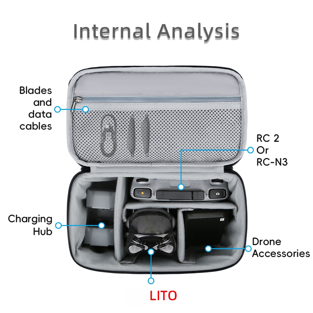Carrying Case for DJI Lito X1  - đánh giá và giá Drone X1 Rc