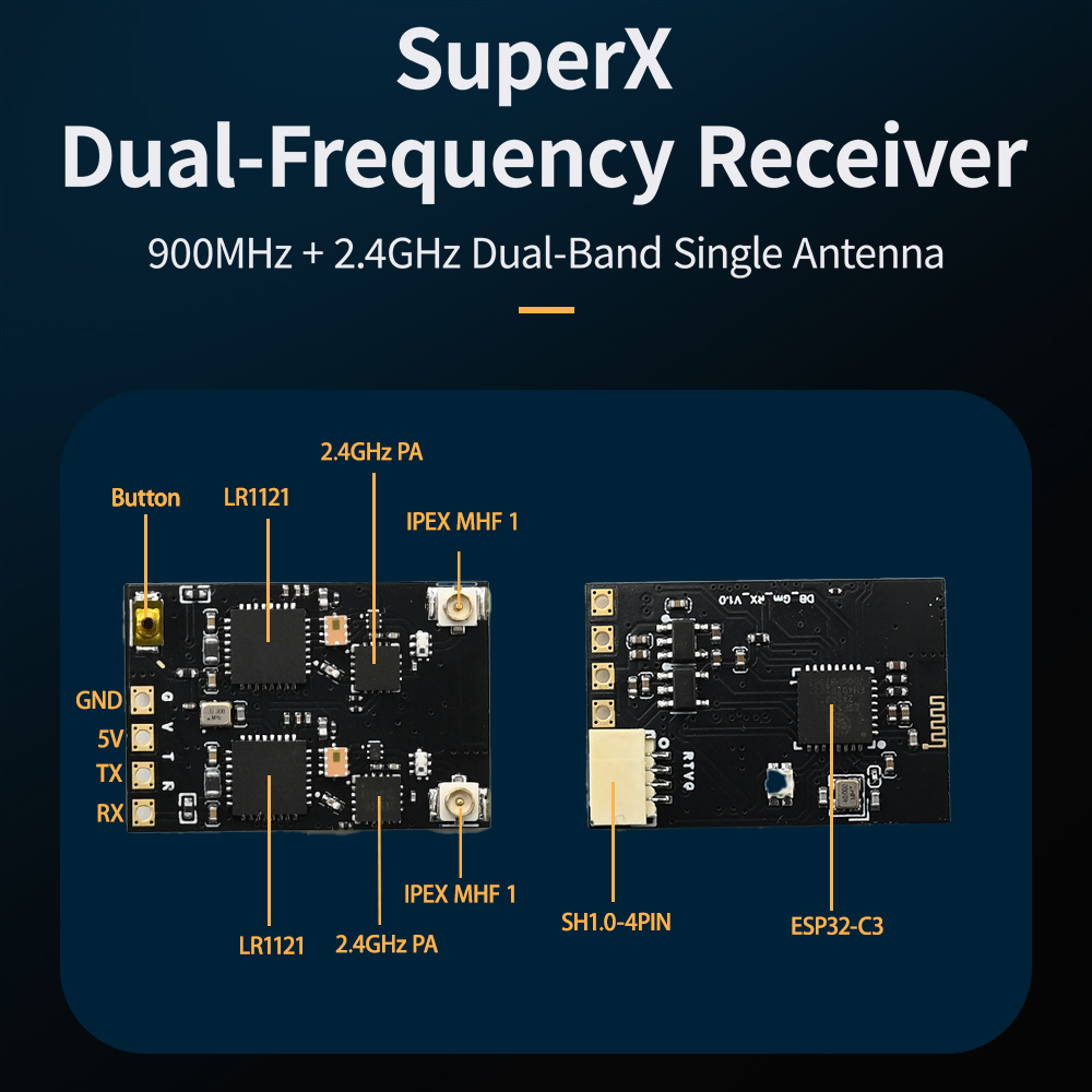 HPXGRC Super X Dual ELRS Recei - đánh giá và giá Drone Rc Frequency