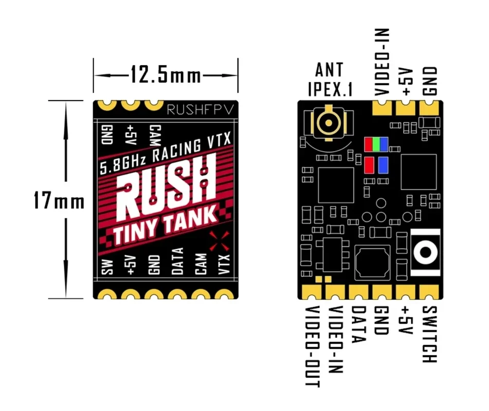 RUSHFPV Tiny Tank VTX 5.8GHz 3 - đánh giá và giá Analog Fpv Transmitter
