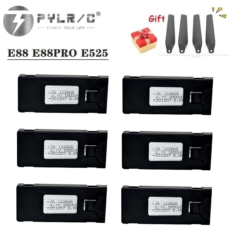 1/2/3/5/10Pcs 3.7V 1800Mah RC  - đánh giá và giá Drone Rc E88 Pro